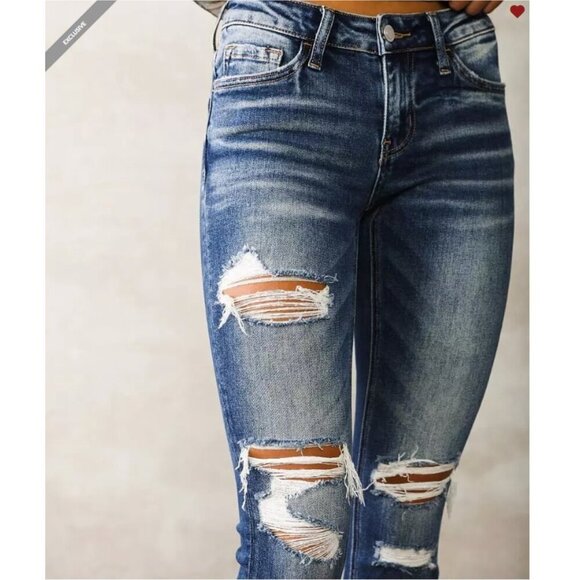 Buckle BRIDGE BY GLY Low Rise Ankle Skinny Stretch Jeans 26 Distressed - Picture 5 of 16